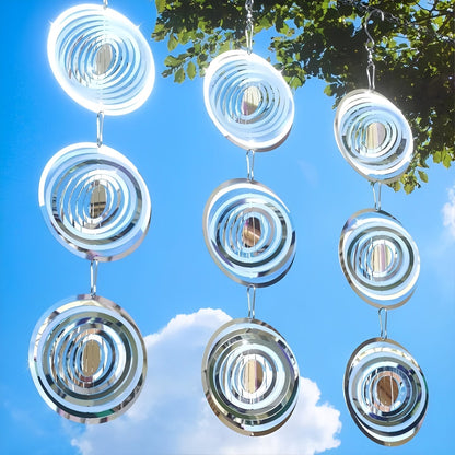 Shimmering Bird Defense Spinner for Garden Protection