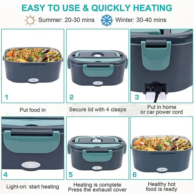 Versatile Heated Lunch Carrier for Home and On-the-Go