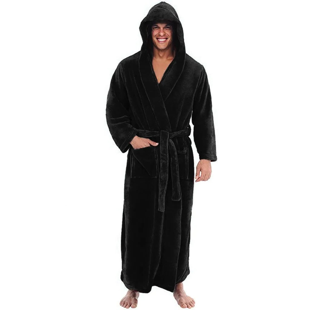 Ultimate Comfort Hooded Bathrobe with Deep Pockets