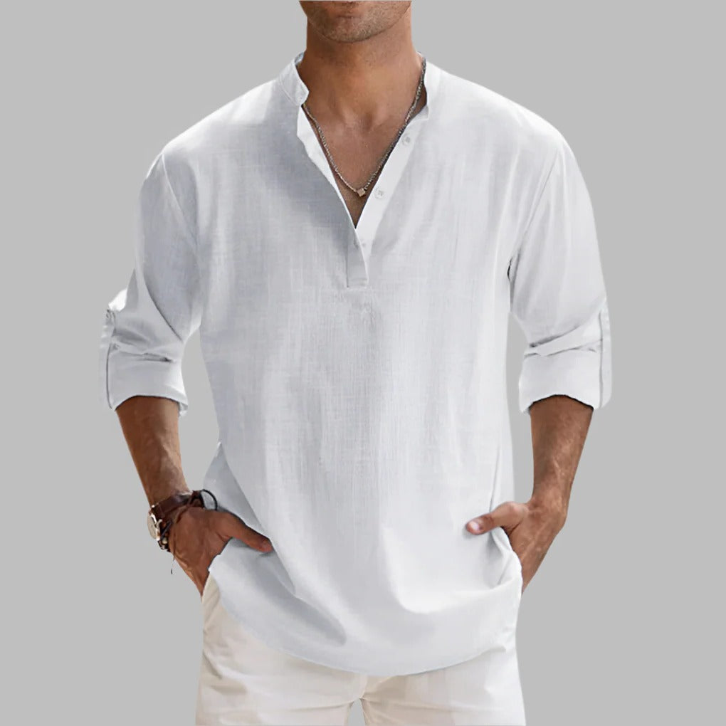 Breezy Linen Button-Up Shirt for Effortless Summer Style