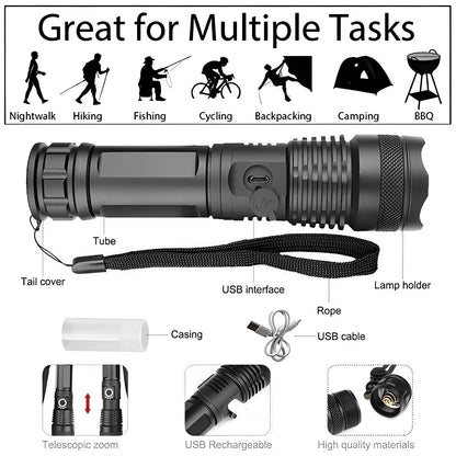 Versatile Rechargeable LED Lantern with Adjustable Brightness