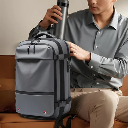 Smart Travel Backpack with Space-Saving Compression System