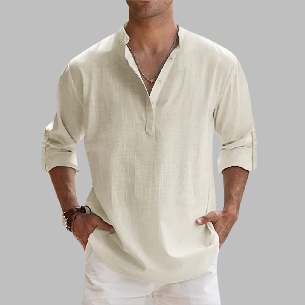Breezy Linen Button-Up Shirt for Effortless Summer Style