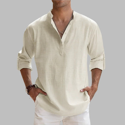 Breezy Linen Button-Up Shirt for Effortless Summer Style