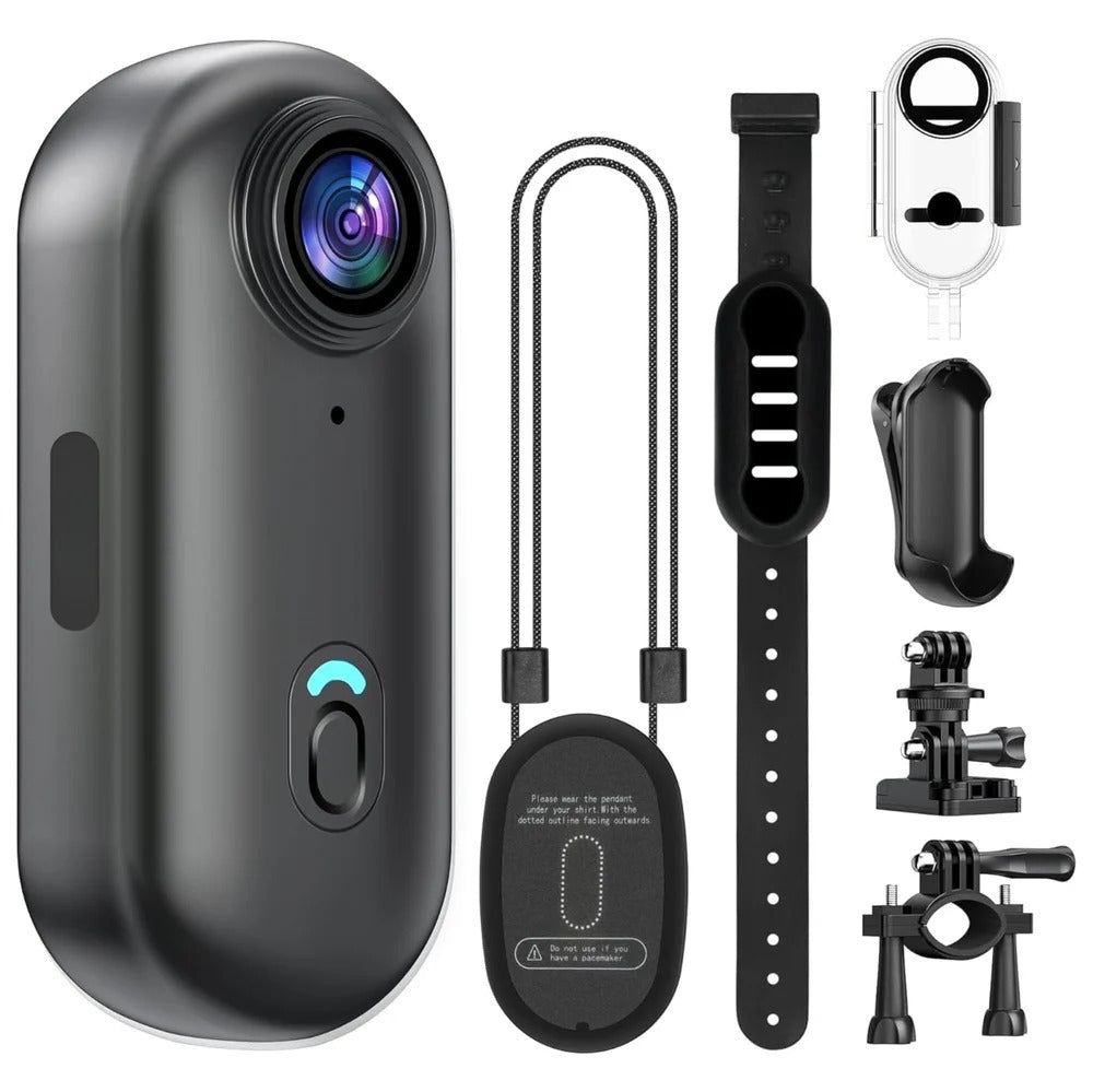 Versatile 4K Mini Action Camera with Waterproof Design and 128GB Storage