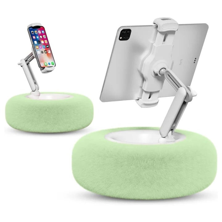 Comfy Tech Buddy: Phone Stand Pillow with Snack Holder