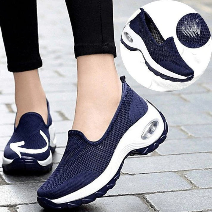 Ladies Lightweight Comfort Sneakers with Supportive Air Cushion