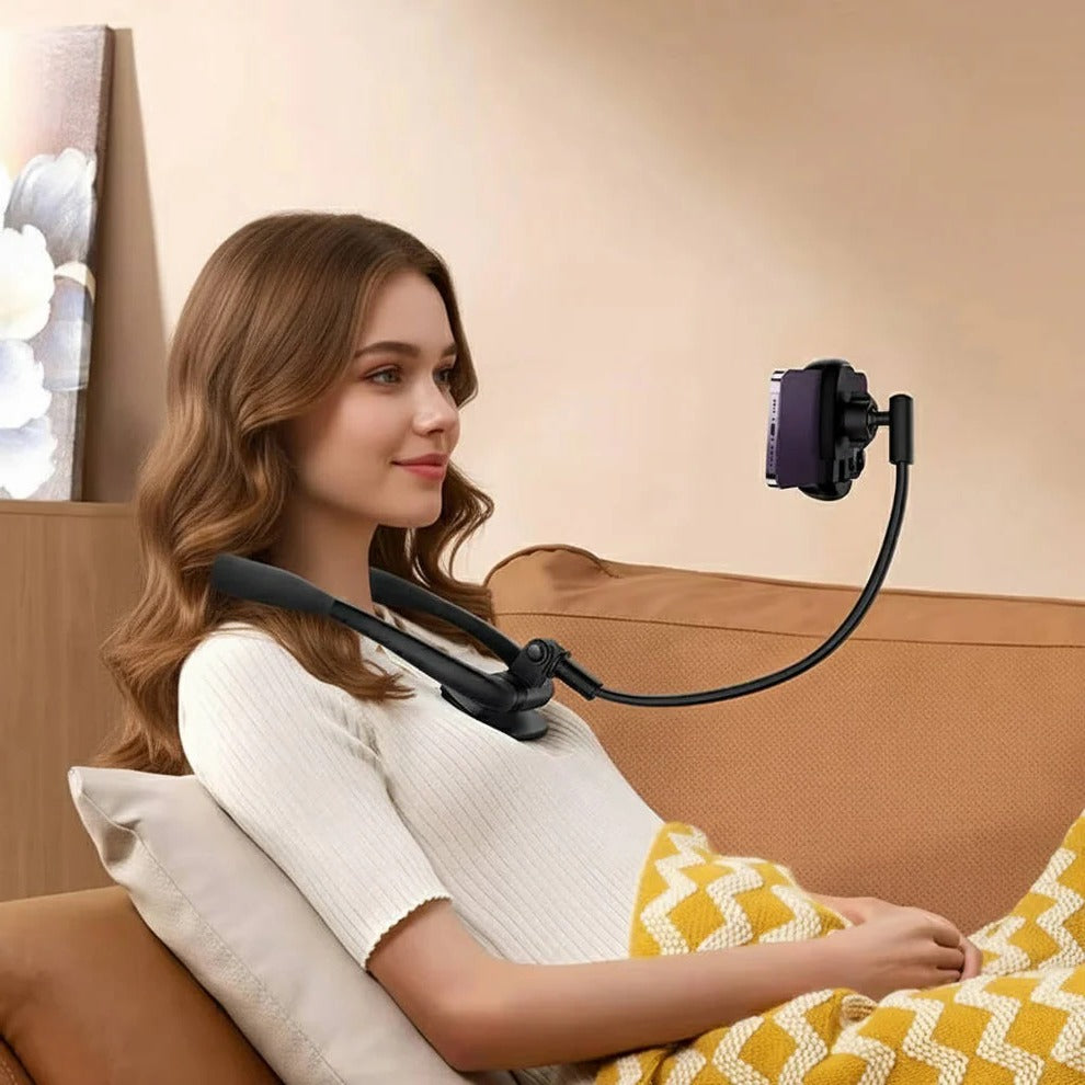Adjustable Phone Mount with 360° Rotation for Easy Viewing