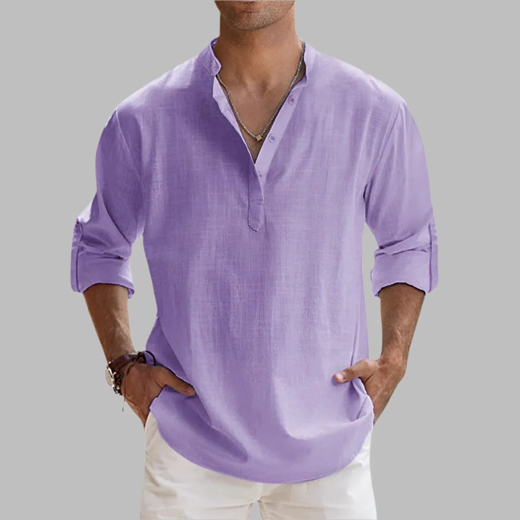 Breezy Linen Button-Up Shirt for Effortless Summer Style