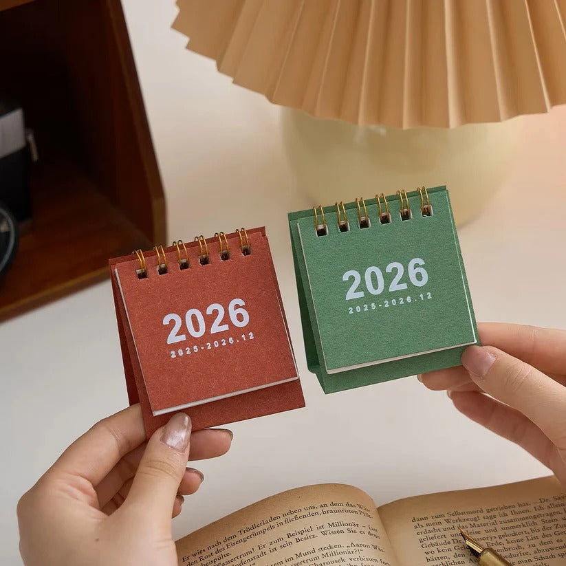 2026 Compact Desk Calendar with Easy-View Stand