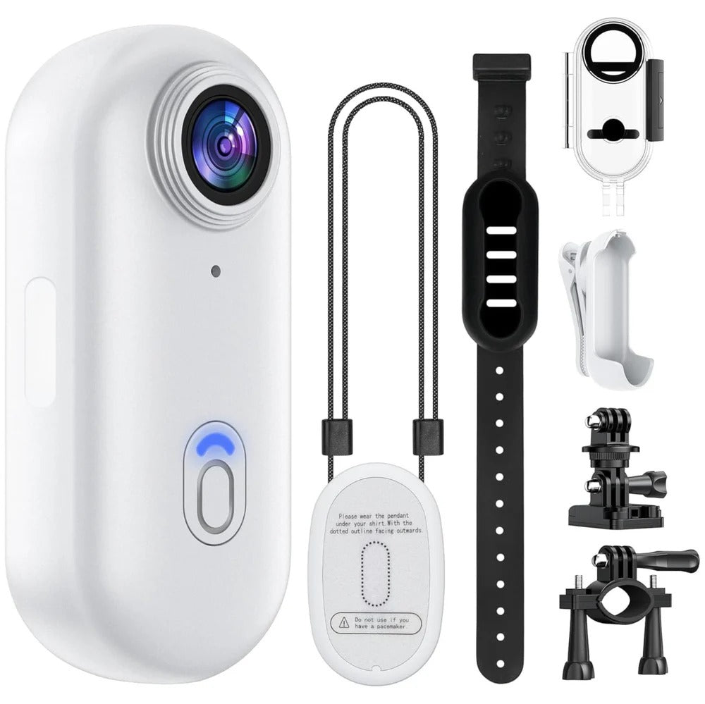 Versatile 4K Mini Action Camera with Waterproof Design and 128GB Storage
