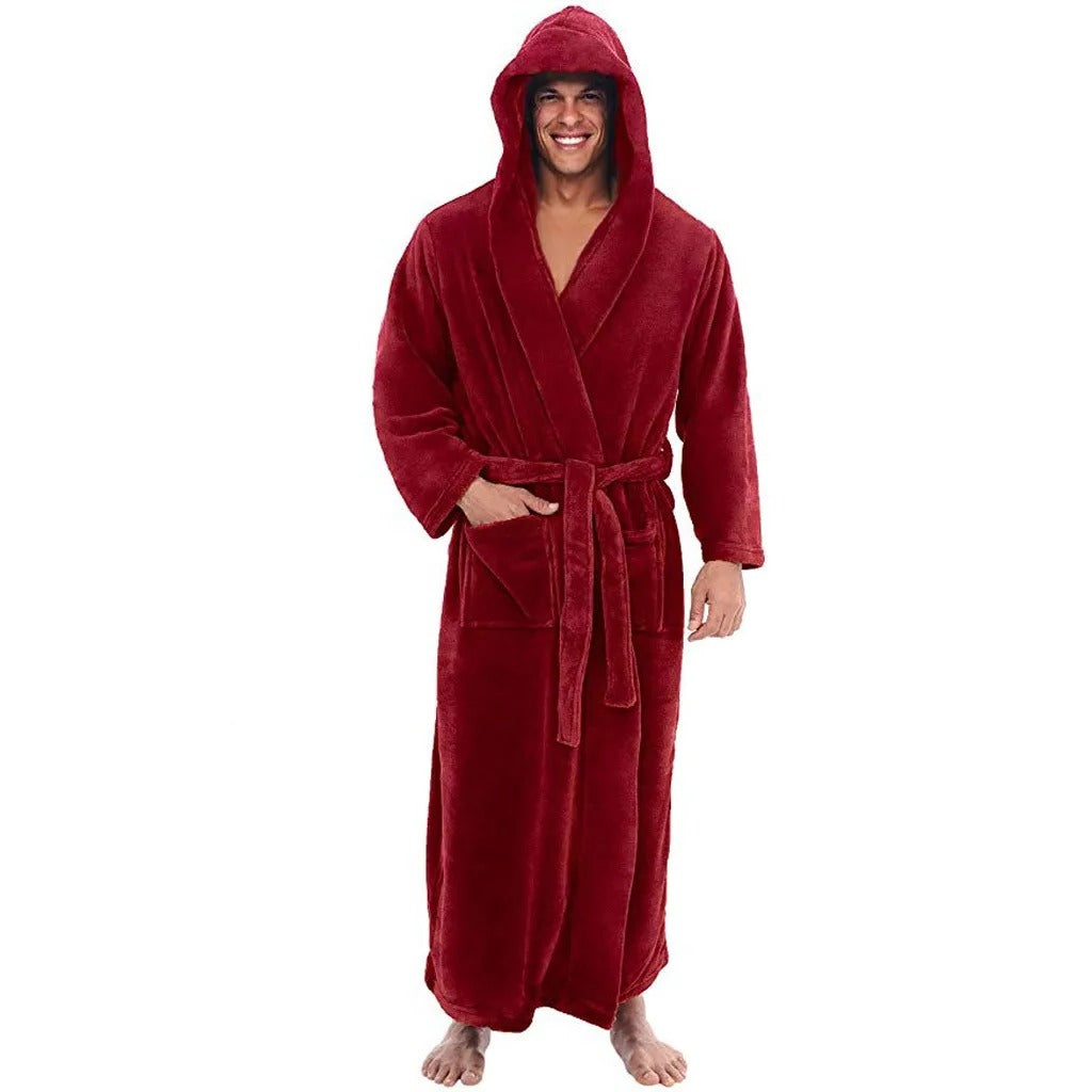 Ultimate Comfort Hooded Bathrobe with Deep Pockets
