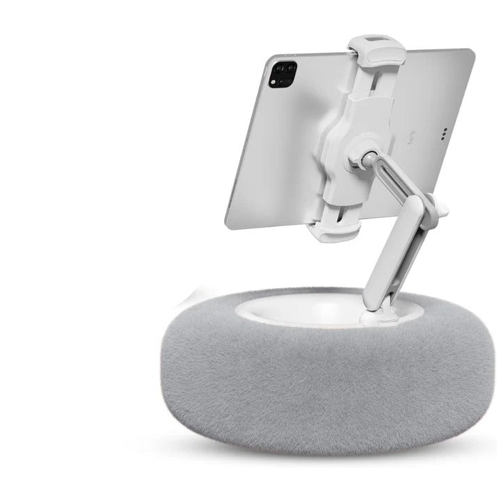 Comfy Tech Buddy: Phone Stand Pillow with Snack Holder