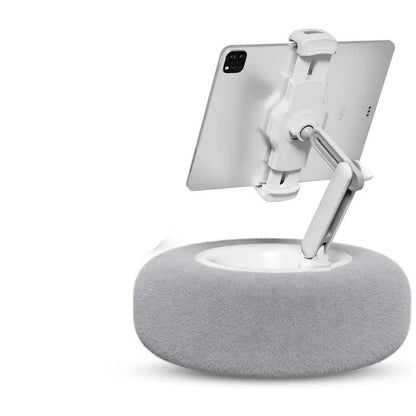 Comfy Tech Buddy: Phone Stand Pillow with Snack Holder
