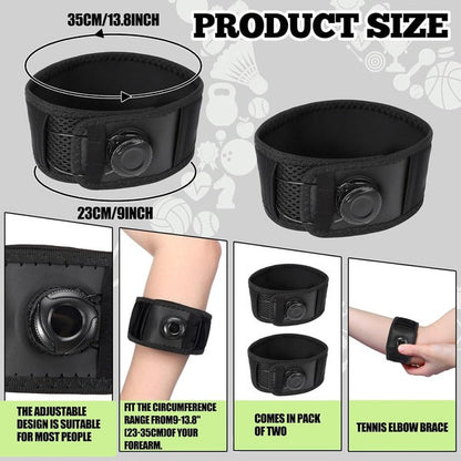 Customizable Elbow Support Strap with Easy Compression Control