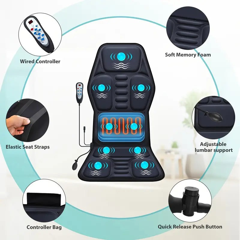 Soothing Lumbar Massager with Heat and Vibration for Ultimate Comfort