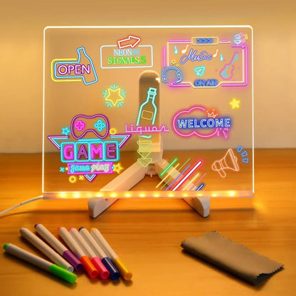 Illuminated Acrylic Message Display Board with USB Power