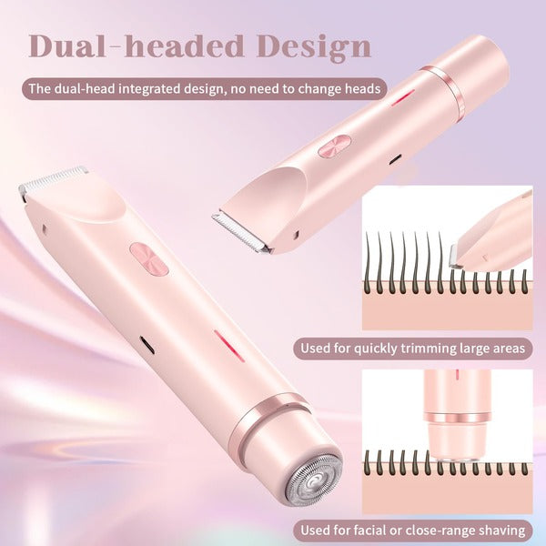 Wireless Women's Hair Removal Trimmer with Dual Attachments