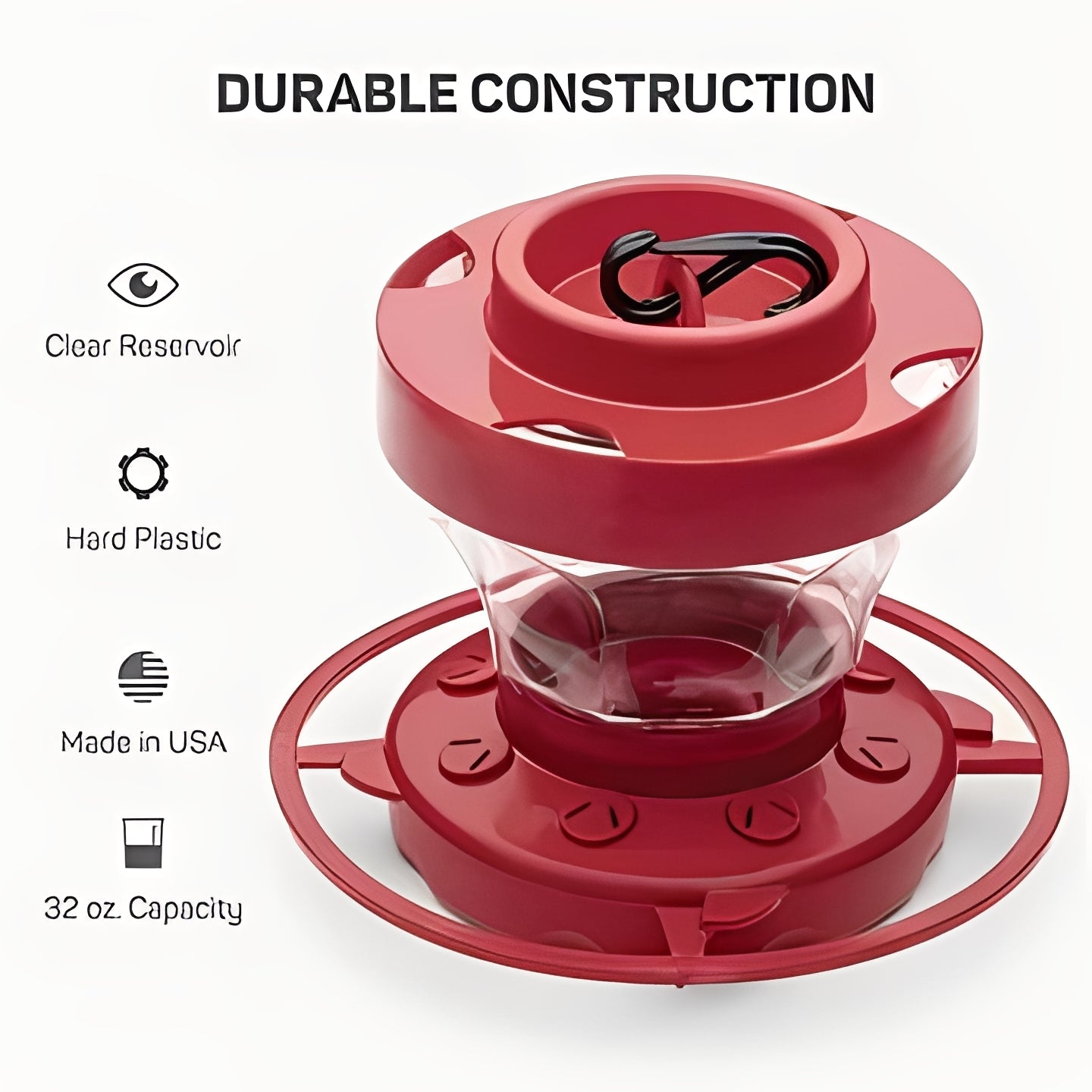 Vibrant Hummingbird Nectar Feeder with Perches & Insect Guard