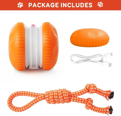 Interactive Rolling Dog Toy with Carry Rope – 2 Pack Set