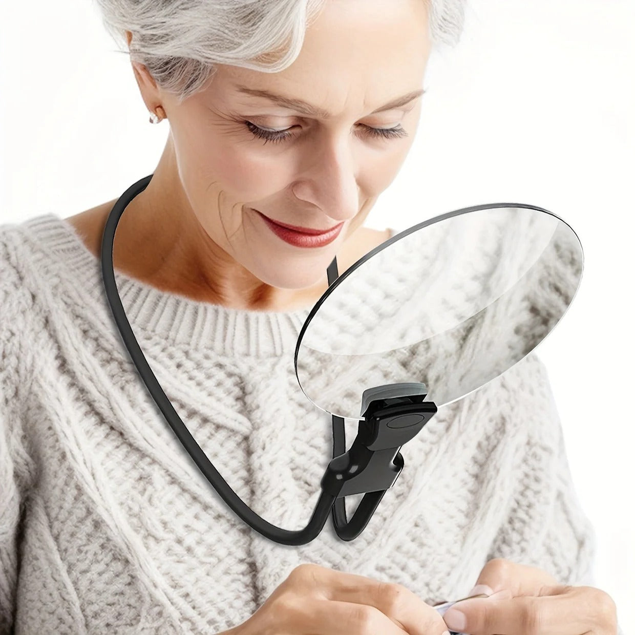 Hands-Free Magnifying Lens with 5X Zoom and Adjustable Neck Strap