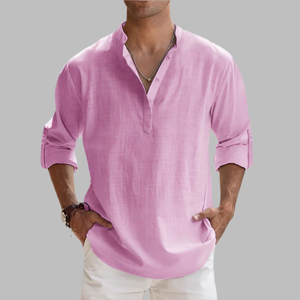 Breezy Linen Button-Up Shirt for Effortless Summer Style