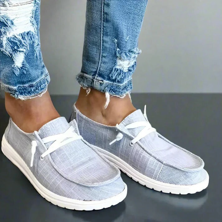 Comfortable Slip-On Canvas Flats with Extra Room for Women