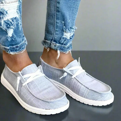 Comfortable Slip-On Canvas Flats with Extra Room for Women