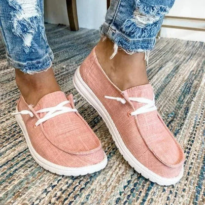 Comfortable Slip-On Canvas Flats with Extra Room for Women