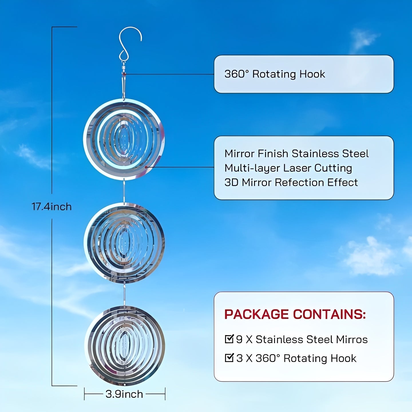 Shimmering Bird Defense Spinner for Garden Protection