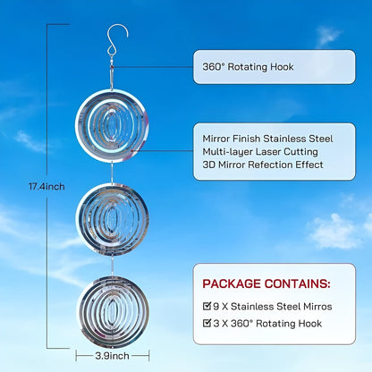 Shimmering Bird Defense Spinner for Garden Protection