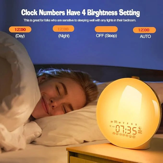 Natural Dawn Alarm Clock with Soothing Sound Options
