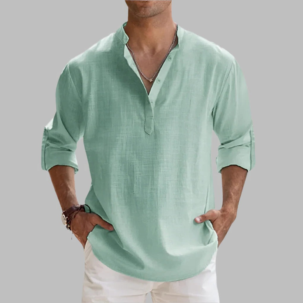 Breezy Linen Button-Up Shirt for Effortless Summer Style