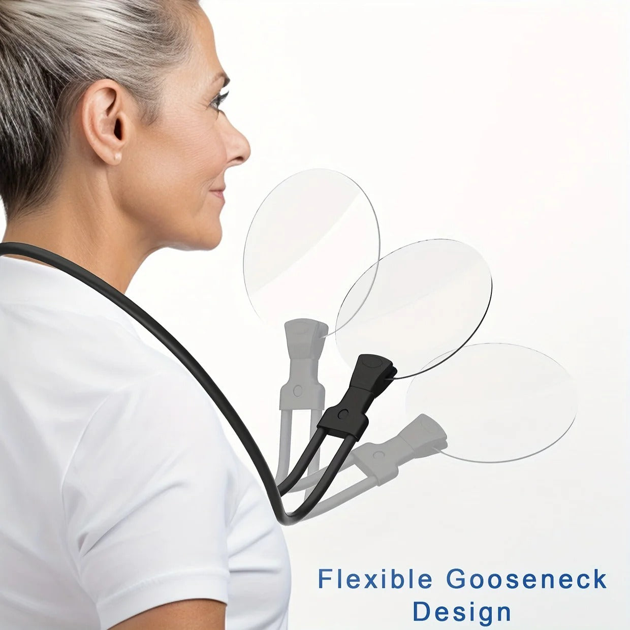 Hands-Free Magnifying Lens with 5X Zoom and Adjustable Neck Strap
