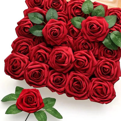 Lifelike Red Rose Stems for Elegant Home and Event Decor