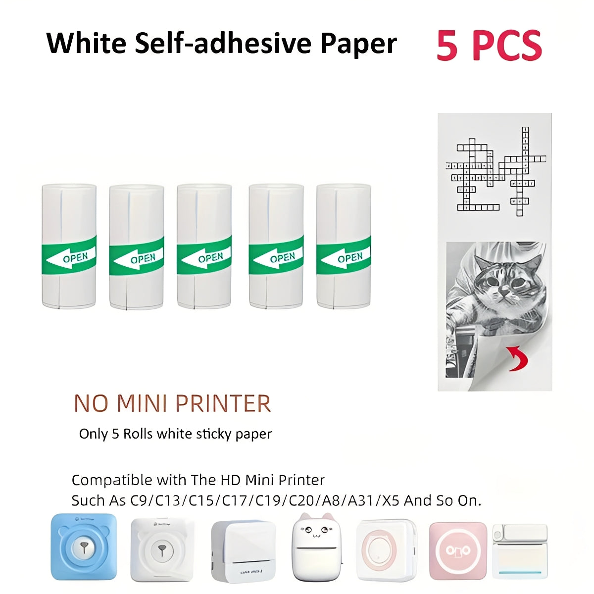 Portable Bluetooth Label and Sticker Printer for Instant Memories