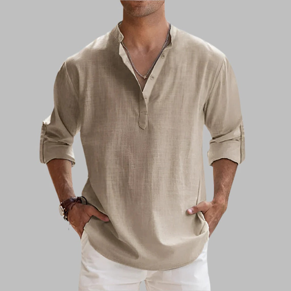 Breezy Linen Button-Up Shirt for Effortless Summer Style