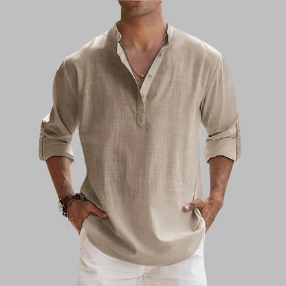 Breezy Linen Button-Up Shirt for Effortless Summer Style