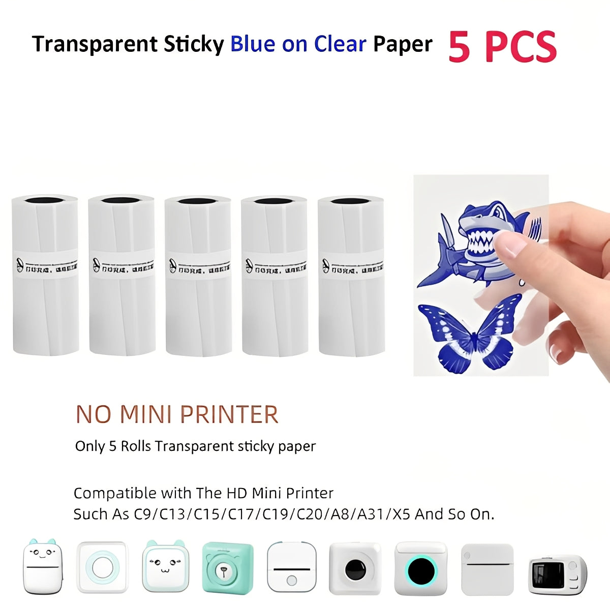Portable Bluetooth Label and Sticker Printer for Instant Memories