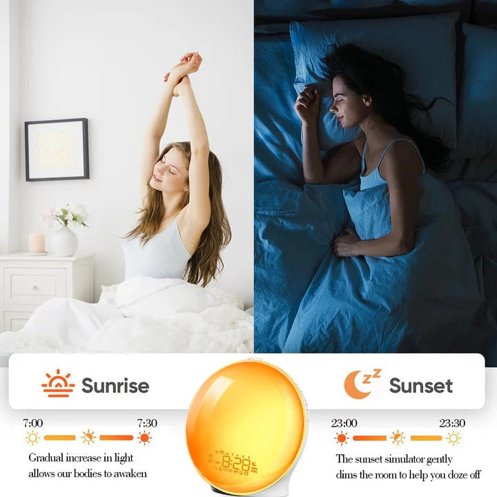 Natural Dawn Alarm Clock with Soothing Sound Options