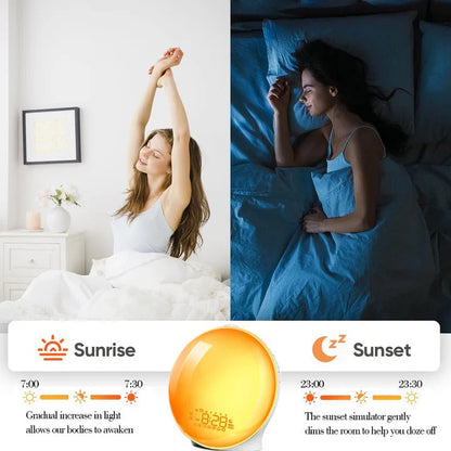 Natural Dawn Alarm Clock with Soothing Sound Options