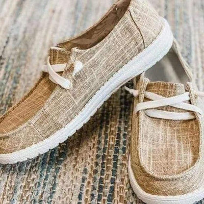 Comfortable Slip-On Canvas Flats with Extra Room for Women