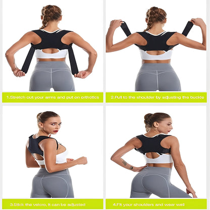 Versatile Adjustable Back Support Brace for Improved Posture