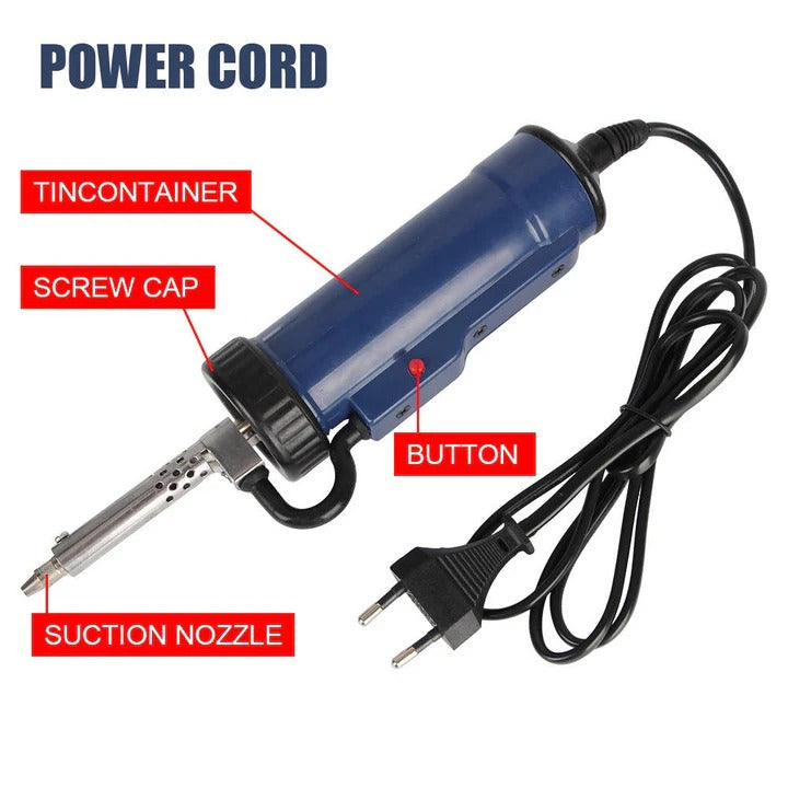 One-Handed Electric Solder Remover with 3 Adjustable Nozzles