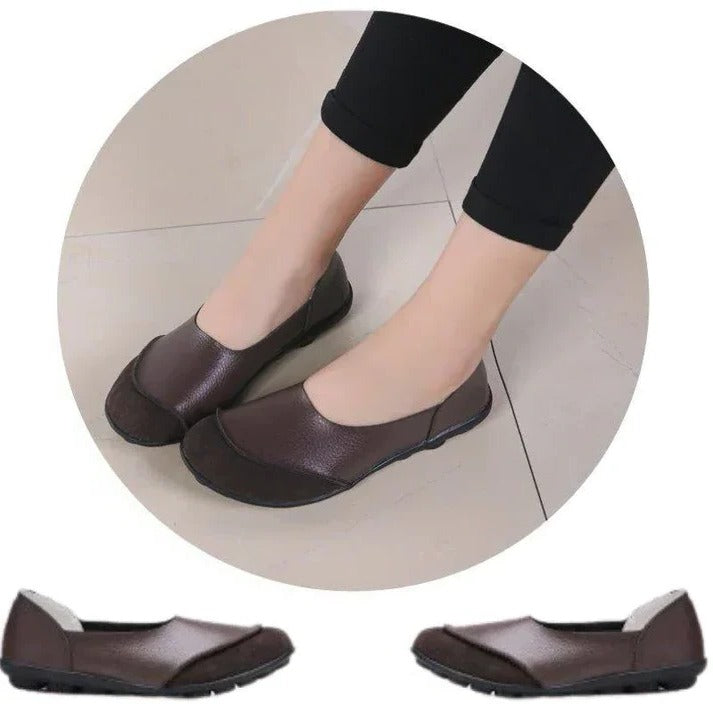 Women's Comfortable Wide Fit Suede Slip-On Loafers
