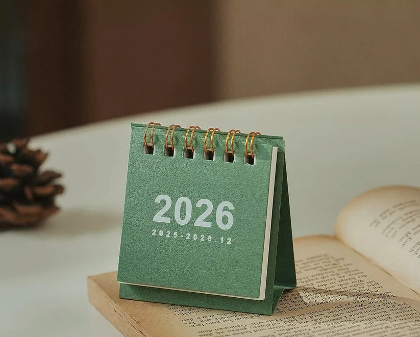 2026 Compact Desk Calendar with Easy-View Stand