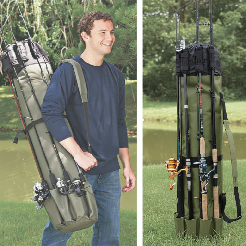All-in-One Fishing Gear Carrier with Tackle Storage