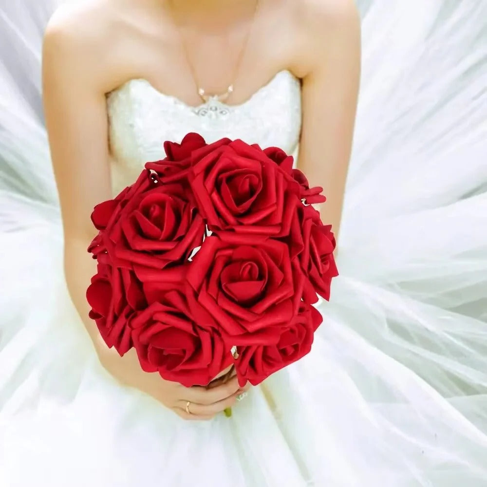 Lifelike Red Rose Stems for Elegant Home and Event Decor