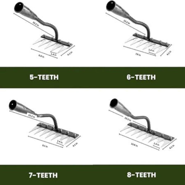 Heavy-Duty Garden Rake for Precision Weeding & Soil Care