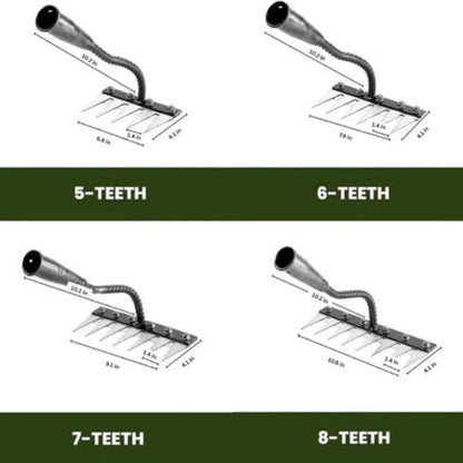 Heavy-Duty Garden Rake for Precision Weeding & Soil Care